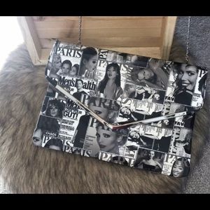 Magazine cover clutch purse